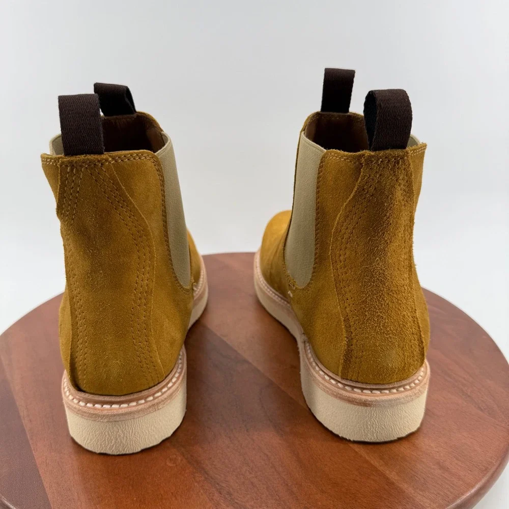 Frye Hudson Chelsea Wedge Boots Golden Rod Suede Leather FR40899 Mens‎ 11 M